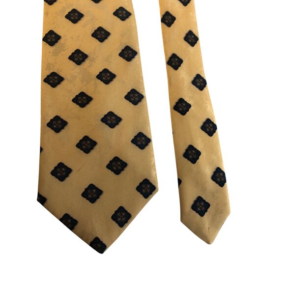 Ron Chereskin Silk Tie Yellow Blue Geometric Mens Necktie Office Formal Gift - Picture 2 of 6